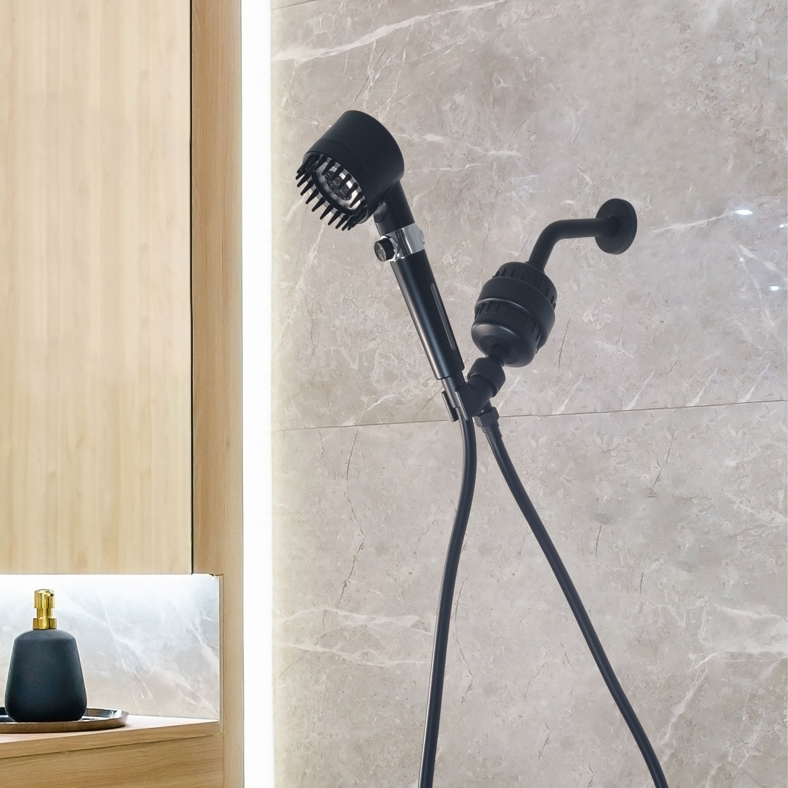 Cabeça de chuveiro filtrado de massagem minetalstream