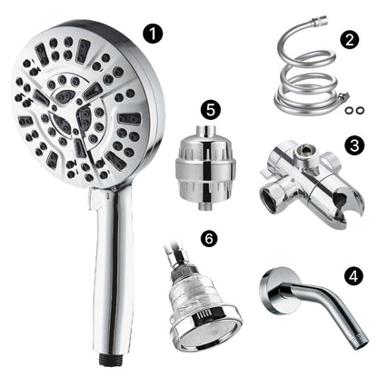 MineralStream Luxe 10 Mode High Pressure Shower Head (Filtered)