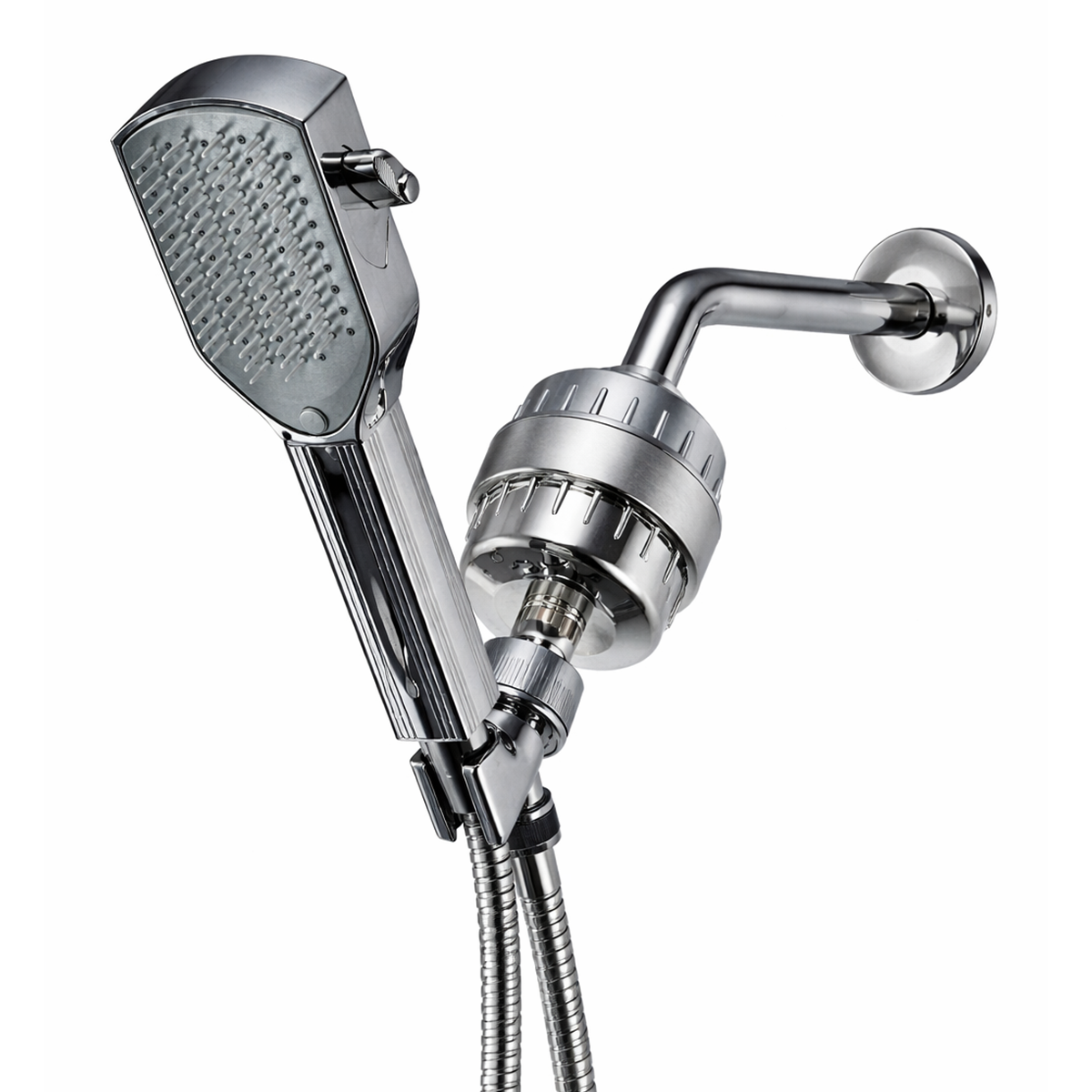 Detangler Comb Showerhead Complete Shower Kit