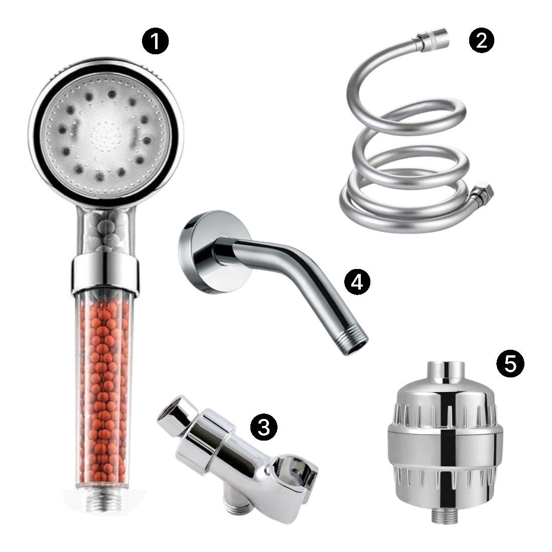 Kit de chuveiro completo com chuveiro iônico LED
