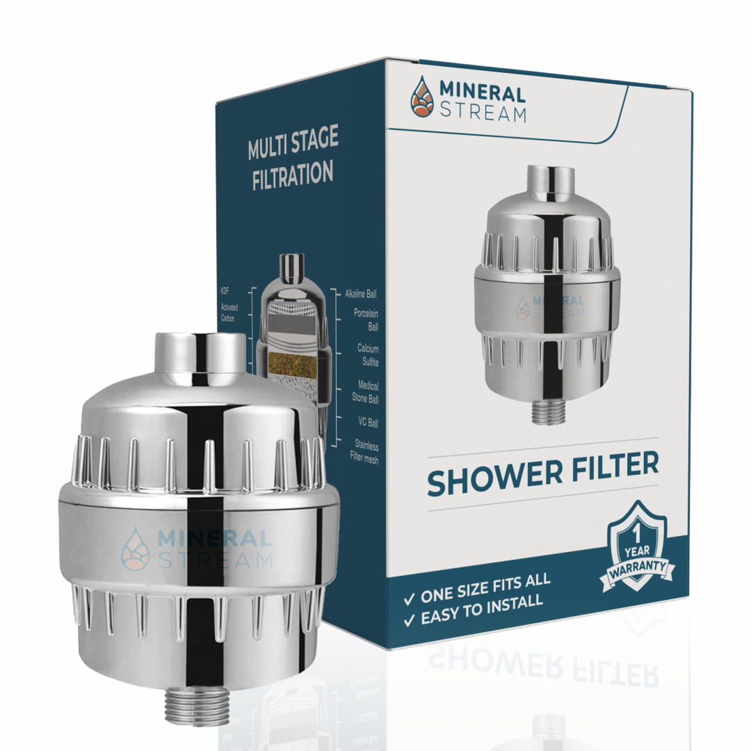 Filtro de chuveiro para água dura