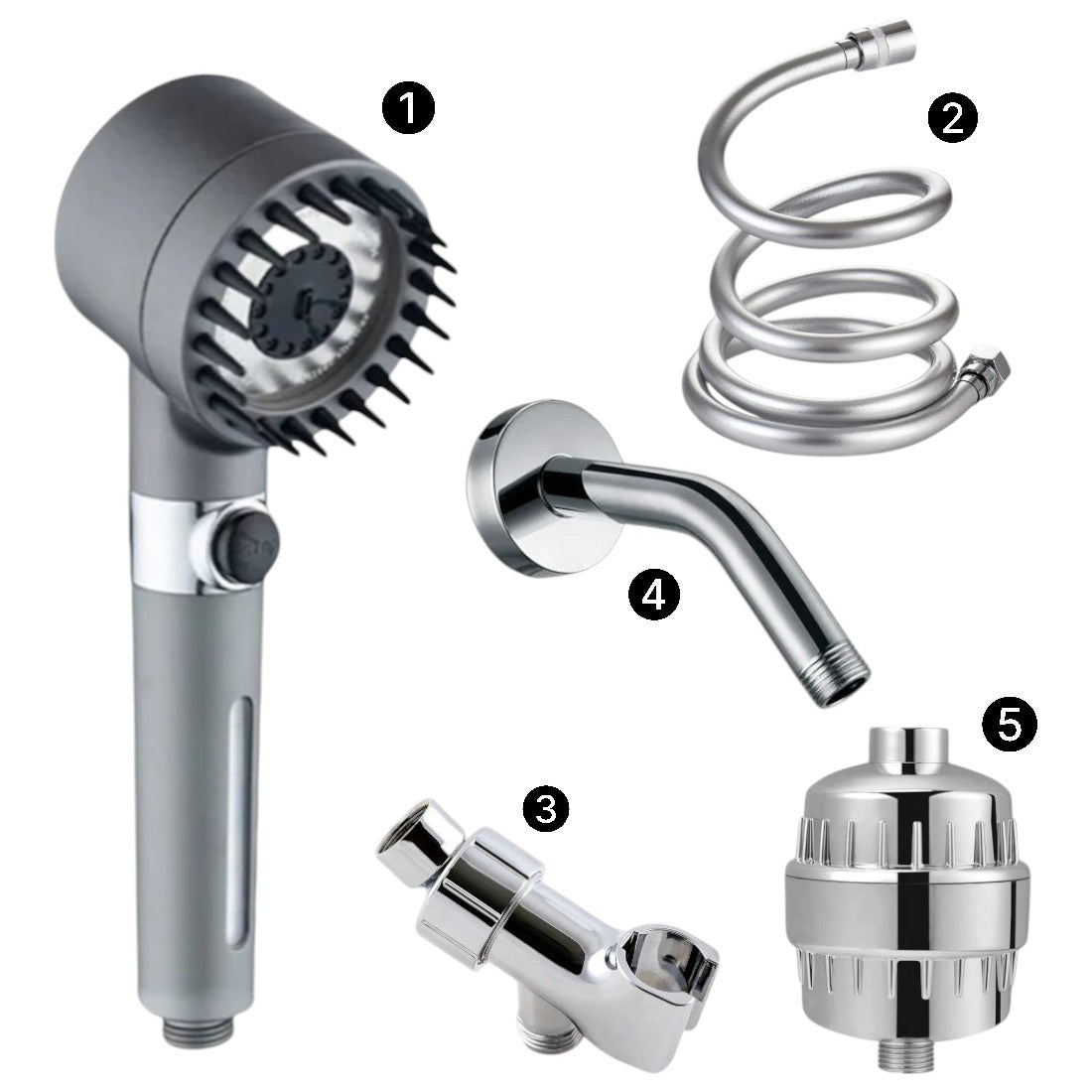 Cabeça de chuveiro filtrado de massagem minetalstream